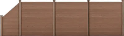 Image de Clôture de jardin en WPC incliné Paravent Clôture à lames 183x625cm [neu.holz]