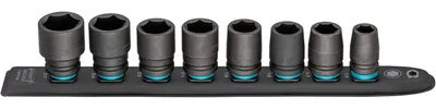 Produktbild von SmartRail 1/2" Schlag-, Maschinenschrauber-Einsatz-Satz Sechskant, 8-teilig, Steckschlüssel