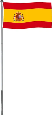 Produktbild von Brubaker Aluminium Fahnenmast Flaggenmast 4 m inklusive Deutschland Flagge + Spanien Flagge 150 x 90 cm und Bodenhülse