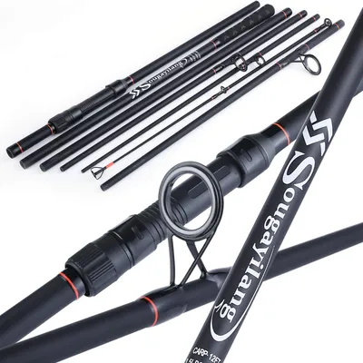 Immagine prodotto di Canna da pesca per carpe, lunghezza 3,6 metri, in fibra di carbonio, 6-7 sezioni, ideale per i viaggi