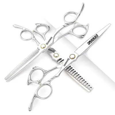 Immagine prodotto di Forbici per capelli, lunghezza 6,5 pollici, acciaio inossidabile 440C, set da 3 pezzi