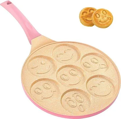 Obrázek produktu pro Pánev na palačinky, 26 cm, růžová, s nepřilnavým povrchem, s měkkou rukojetí