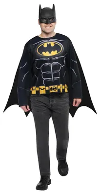 Immagine prodotto di Batman - Top del costume da uomo, poliestere BN6461 (M-L) (nero/giallo)