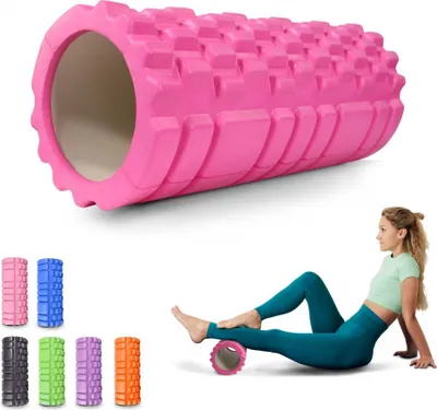 Image de Mobiclinic Fitness, Rouleau de fascia, FitRoller, mousse et EVA, 14x33 cm, Pilates, Yoga, Pour tout le corps, Rouleau de massage, 3 niveaux d'intensité