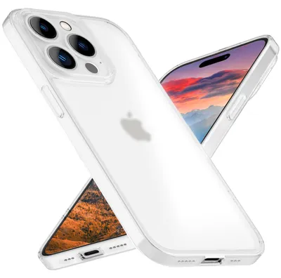 Zdjęcie produktu dla Ultracienkie etui 0,3 mm do iPhone'a 15 Pro Matt Slim Etui na telefon komórkowy Etui ochronne White