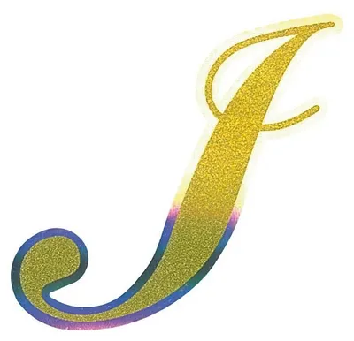 Produktbild von Aufkleber Monogramma Buchstabe die, Gold Metallescente