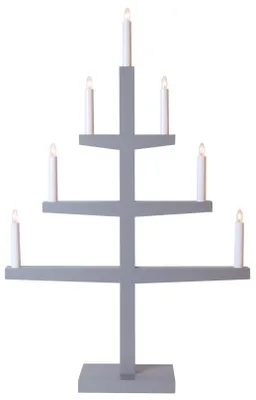 Produktbild von Best Season Fensterleuchter "Tripp" 7flammig Material: Eiche, Farbe: grau, ca. 76 x 49 cm, 212-11