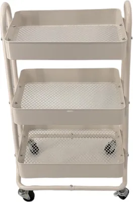 Produktbild von Servierwagen >RAJA< in Weiß, Lackiert, Metall  - 46x78x34cm (BxHxT)
