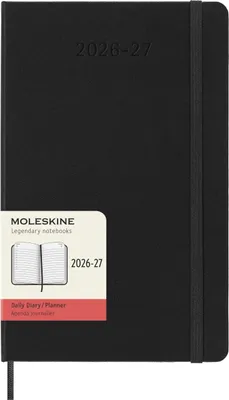 Immagine prodotto di Moleskine Agenda giornaliera 18 mesi 2026/2027, L/A5, 1 giorno = 1 pagina, copertina rigida, nero