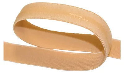 Gummilitze mit Silikonstreifen 5m x 20mm Gummiband elastisches Band rutschfest Farbwahl pfirsich