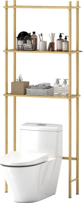 Produktbild von Badezimmerregal aus Bambus, 3-stufiger Organizer über der Toilette