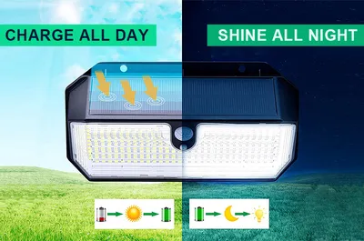 Image de Lampe d'extérieur solaire à LED avec détecteur de mouvement VIKING S282