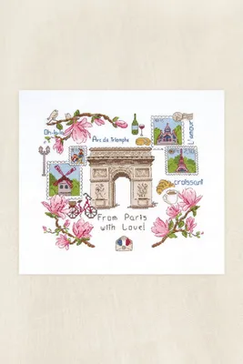 Image de Paquet de broderie au point de croix DMC "Arc de Triomphe", 25x21,7cm