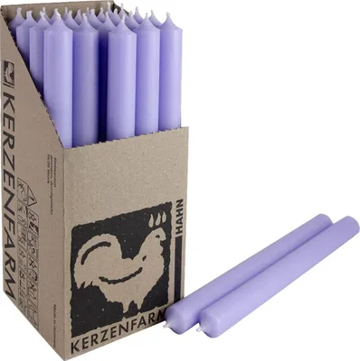 Produktbild von 25 Stabkerzen Flieder 250 x 22 mm Kerzenfarm Kerzen Candle