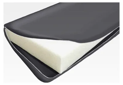Produktbild von Auflage für Hollywoodschaukel 120x50x50 mit 2 Kissen, Gartenbankauflage, Sitzkissen und Rückenkissen, Polsterauflage, Matratze, Gartenpolster, Glatt Grau