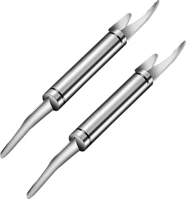 Produktbild von 1/2 Stück Garnelenschäler aus Edelstahl Effizientes Garnelenschälwerkzeug Tragbarer Garnelenreiniger und Deveiner Garnelenschäler für die Reinigung von Meeresfrüchten-2Pcs