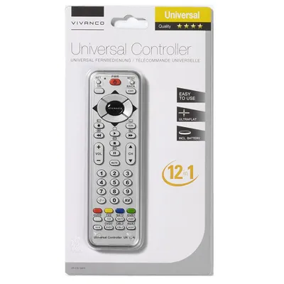 Produktbild von ViVanco™UR 12 N, CD/MD, DVD/Blu-ray, SAT, TV, Beistellgerät, VCR, Drucktasten, Silber