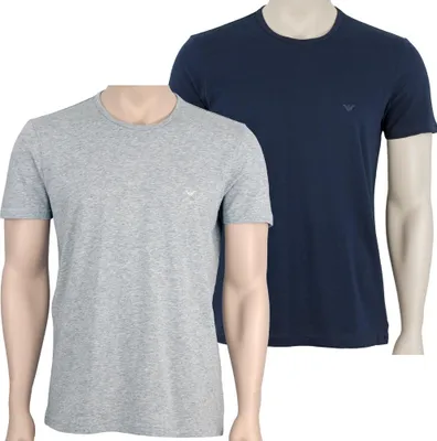 Produktbild von Emporio Armani 2P O-Neck Rundhals T-Shirt 1Blau  1Grau Xl