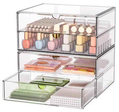 Produktbild von Omgoods – Set aus 2 Acryl-Organizern mit 4 Schubladen