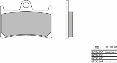 Image de Plaquettes de frein en métal fritté BREMBO Street - 07YA23SA