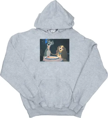 Image de Disney - "Lady And The Tramp Spaghetti Slurp" Sweat à capuche pour homme BI6638 (XL) (Gris)