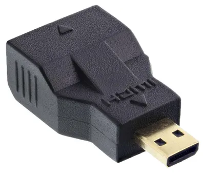 Produktbild von InLine HDMI Adapter, Mini HDMI C Buchse auf Micro HDMI D Stecker, 4K2K, Micro-HDMI D plug, HDMI D, Schwarz