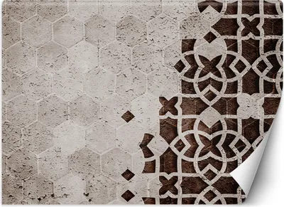 Produktbild von Vlies fototapete Braunes Geometrisches Mandala 250x175 cm Feeby Braun inkl. Kleber einfache Montage