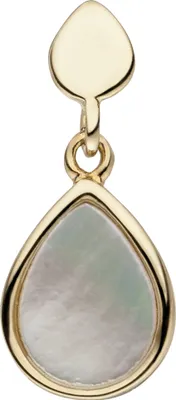 Produktbild von Anhänger Tropfen 925 Sterling Silber gold vergoldet 1 Perlmutt-Einlage