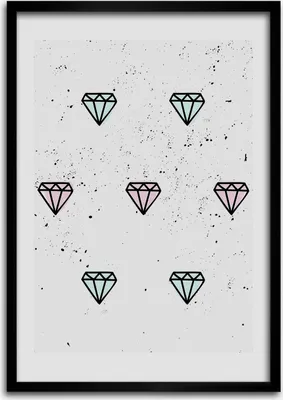 Produktbild von Bild - Bilderrahmen - Foto - 70 cm x 100 cm - MDF - Rahmen - Wandkunst - Diamanten
