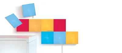Obrázok produktu pre Nanoleaf Canvas Starter Kit 9er Pack Apple HomeKit + Amazon Alexa + Google Assistant