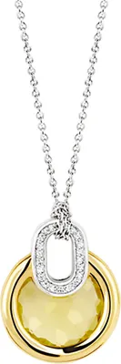 Produktbild von 3887TY/42 Collier mit gelben Kristall bicolor 3887TY/42 Ti Sento Milano