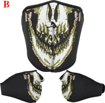 Image de Masque anti-poussière pour motocycliste avec différents motifs Taille unique