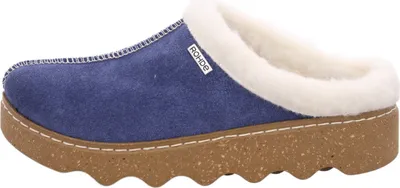 Produktbild von Rohde Foggia-D Pantoffeln Flauschiges Lammwoll-Innenfutter für besten Komfort, Stylishes Veloursleder-Obermaterial für elegantes Design, Rutschfeste Sohle in Korkoptik für sicheren Halt