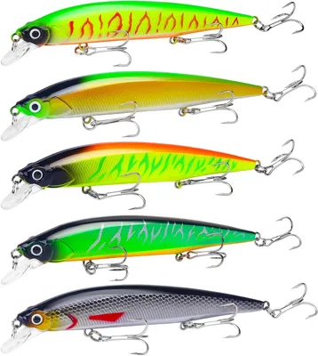 Produktbild von Set von 5 Hecht Kunstköder 14 cm, 18,3 g, Wobbler für Zander, für Süß- und Salzwasser
