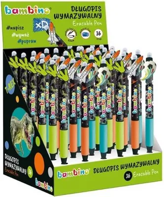 Zdjęcie produktu dla Ergonomiczny długopis wymazywalny Bambino Premium P36 – idealny dla chłopców! Pisz, poprawiaj i twórz bez ograniczeń z naszym automatycznym długopisem!