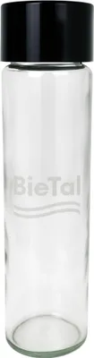 Produktbild von BieTal® Glas Trinkflasche Tube Bottle Flasche BieTal® Gravur 750ml für Sprudel