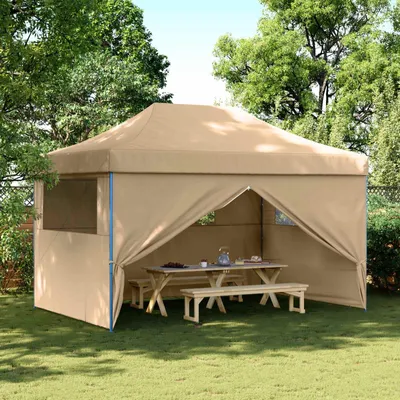 Immagine prodotto di Maison Exclusive - Tenda da festa pieghevole pop-up con 4 pannelli laterali, beige
