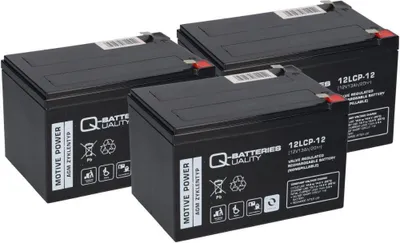 Produktbild von Akku kompatibel Elektro Scooter u.a SXT 500 EEC 36V 3x 12LCP-12 12V-13Ah AGM Blei  QB