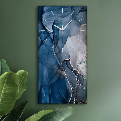 Produktbild von Wohnzimmer Leinwand Uhr Geräuschlos Küche 30x60 Farbiger, Marmor, Abstrakt, Textur, weiße Zeiger