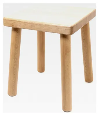 Produktbild von Kinderhocker aus massivem Holz, lackiert, 25 x 25 x 30 cm