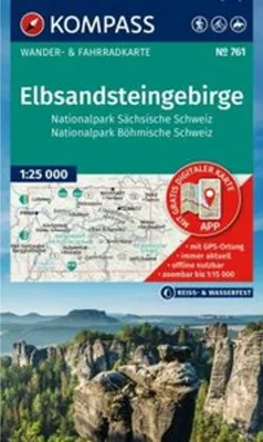 Obrázek produktu pro KOMPASS Turistická mapa 761 Labské pískovce, Národní park Saské Švýcarsko, Národní park České Švýcarsko 1:25 000