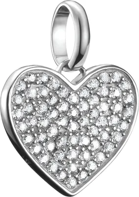 Obrázek produktu pro Thomas Sabo Charm-Anhänger Pavé-Herz Connect Silber