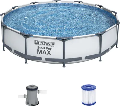 Image de Piscine à cadre métallique ronde 56416