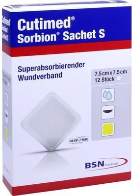 Immagine prodotto di Cutimed Sorbion Bustina S Medicazione per ferite 7,5x7,5 cm 12 pz
