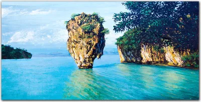Produktbild von Coloray Bild aus Acryl 120 cm x 60 cm - Wohnzimmer Acrylblock mit Bild Wanddekoration Gehärtetes Acryl Dekoration Küche - Seehimmel Natur