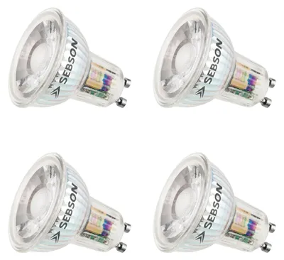 Produktbild von 4x LED Lampen GU10 5W warmweiss RA95 flimmerfrei 230V LED Leuchtmittel SEBSON