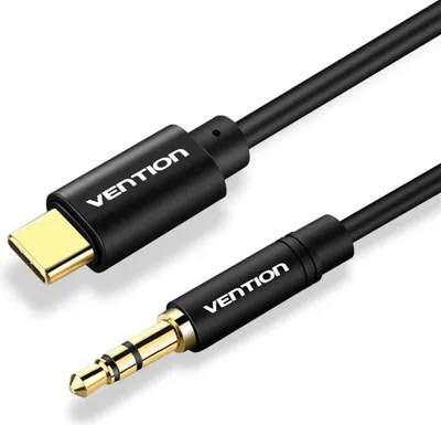 Obrázok produktu pre Vention BGABG, 3.5mm, Samec, USB Typ-C, Samec, 1,5 m, Čierna