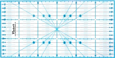 Produktbild von Victor transparentes Lineal 15x30cm in Blau zum Naehen, Basteln, Patchwork und Quilting - Naehlineal
