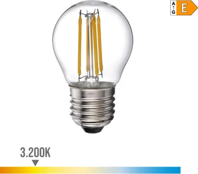 Image de Ampoule Led Sphérique E27 Filament éclairage Chaud Rétro, Faible Consommation - Edm