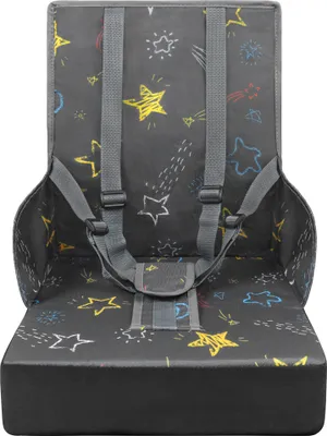 Produktbild von VA-Cerulean Sitzerhöhung Stuhl Essstuhl Baby Hochstuhl Tischsitz Stuhlkissen Kinder Babysitz Sitzkissen Stuhl mit Verstellbar Sicherheitsgurt SitzerhöHung, Grau